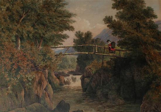 John Steeple, old bridge on the Dyfi at Aber Cowarth